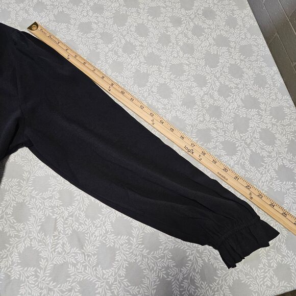 LuLaRoe Dress Size L Anabelle Black Button Back Unlined - Picture 8 of 10